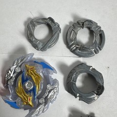 Bay Blades Lot Of 8 Bayblades Plus Parts and launchers