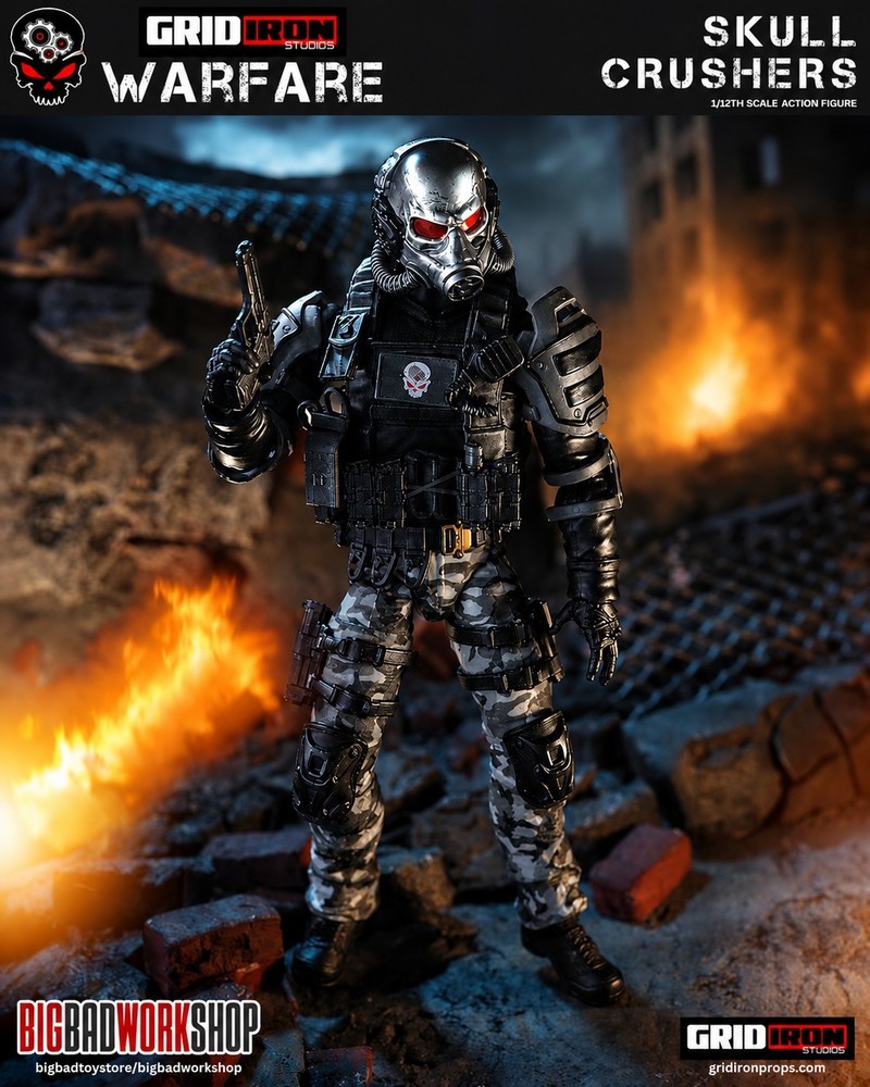 GridIron Warfare Skull Crushers Operation Monster Force 1/12 Chrome Chase Figure
