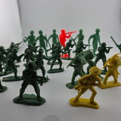 Vintage Army Cowboy Native American Toy Figures Lot 26pcs Green Yellow Red