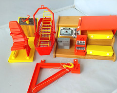 Mattel Big Jim Sky Commander Replacement Parts Crane Basket Table Ladder Vtg 12