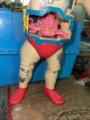 Playmates TMNT Krang Android Body Action Figure 1991 Beige Red Vintage