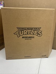 Super7 TMNT Ultimates Michelangelo Mutagen Ooze Glow Figure,new with box damage