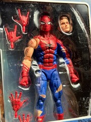 BATTLE-DAMAGED SPIDERMAN Marvel Legends 6” Magic Gathering with card NEW Parker