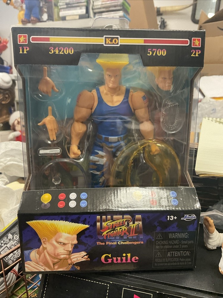 Jada Toys Ultra Street Fighter II Guile Player 2 Variant Blue NEW & SEALED Excl