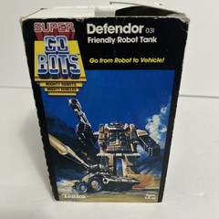 Super Go Bots Defendor Friendly Robot Tank Vintage 1984 Action Figure Tonka Box