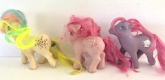 Vintage Lot Of 6 My Little Pony All Say Hong Kong Or China On Foot Hasbro 83-87