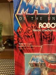 1984 Roboto MOTU VINTAGE MOC NEW- Masters of the Universe Has Bubble Lift Read