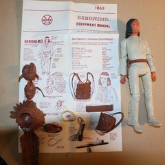 VTG GERONIMO ACTION FIGURE FORT APACHE W/ BOX & COMPLETE ACCESSORIES #1863 Marx
