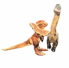 1993 Jurassic Park Ace Novelty Plush Lot Brachiosaurus + Dilophosaurus Rare Vtg