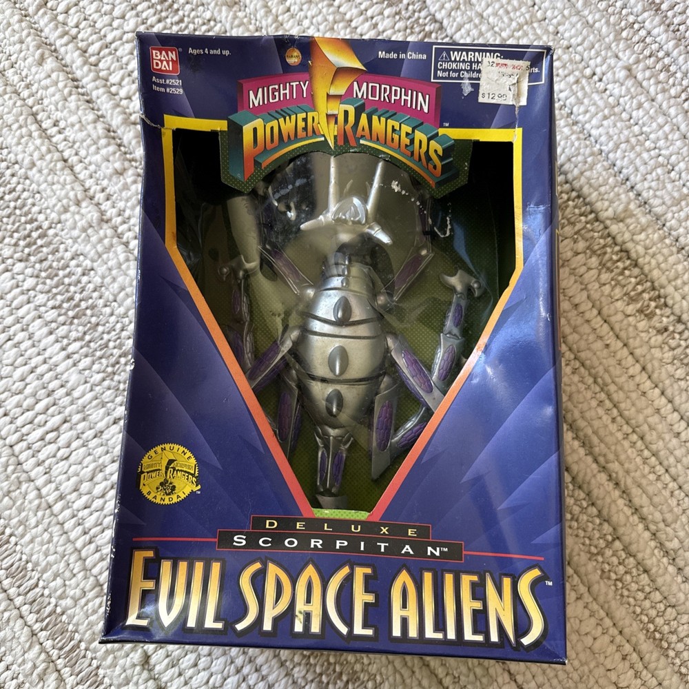 SCORPITAN Power Rangers Evil Space Aliens Deluxe Figure Bandai 1995 SEALED READ!