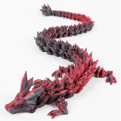 3Pcs 12In 3D Printed Crystal Dragon,3D Printed Flexible Articulated Dragon,Home
