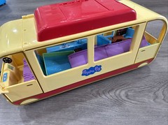 Peppa Pig Transforming Camper Van RV Playset w/ Sounds – 99% Complete Set Toy