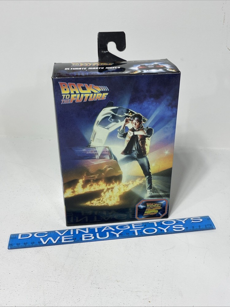 NECA Ultimate Marty Mcfly Back To The Future 1985 Skateboard Guitar Camcorder