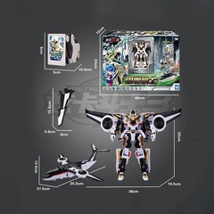 Metal Cardbot W Season3 SKY GALLOP Fighter 3-Mode Transformer Robot NFC Card Toy