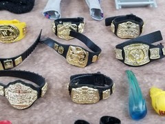 Lot WCW WWE WWF Aew Raw Smackdown Wrestling Action Figure Accessories Title Belt