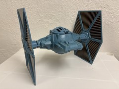 Imperial Tie-Fighter (Battle Damaged) Blue 1978 Kenner Star Wars, Light Works…