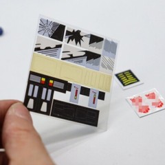 3D DIY Comic Gun Sticker Upgrade Kit For Legacy United G1 OP Prime Grimlock