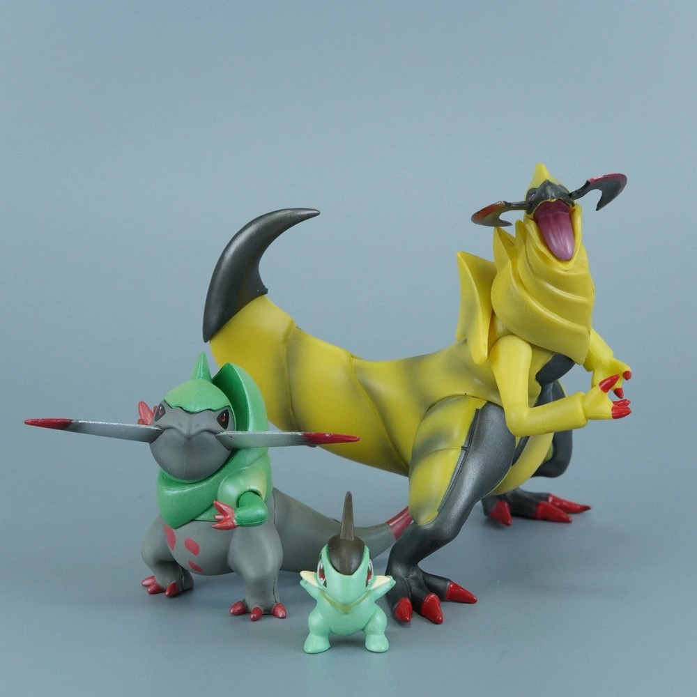 2-11CM Pokemon Axew Fraxure Haxorus Figures PVC Model Toy Collection Gift