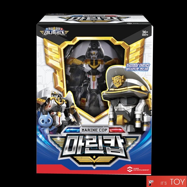 Miniforce Super Cops MARINE COP White Rescue Police Transformer Robot Head Badge