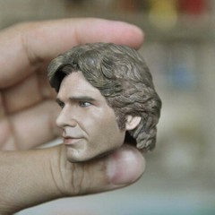Delicate Painting 1/6 Star War Harrison Ford Han Solo Head Sculpt Fit 12″ Figure