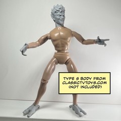 Bamf Man Custom Action Figure Head 1:9 or 1:6 Mego