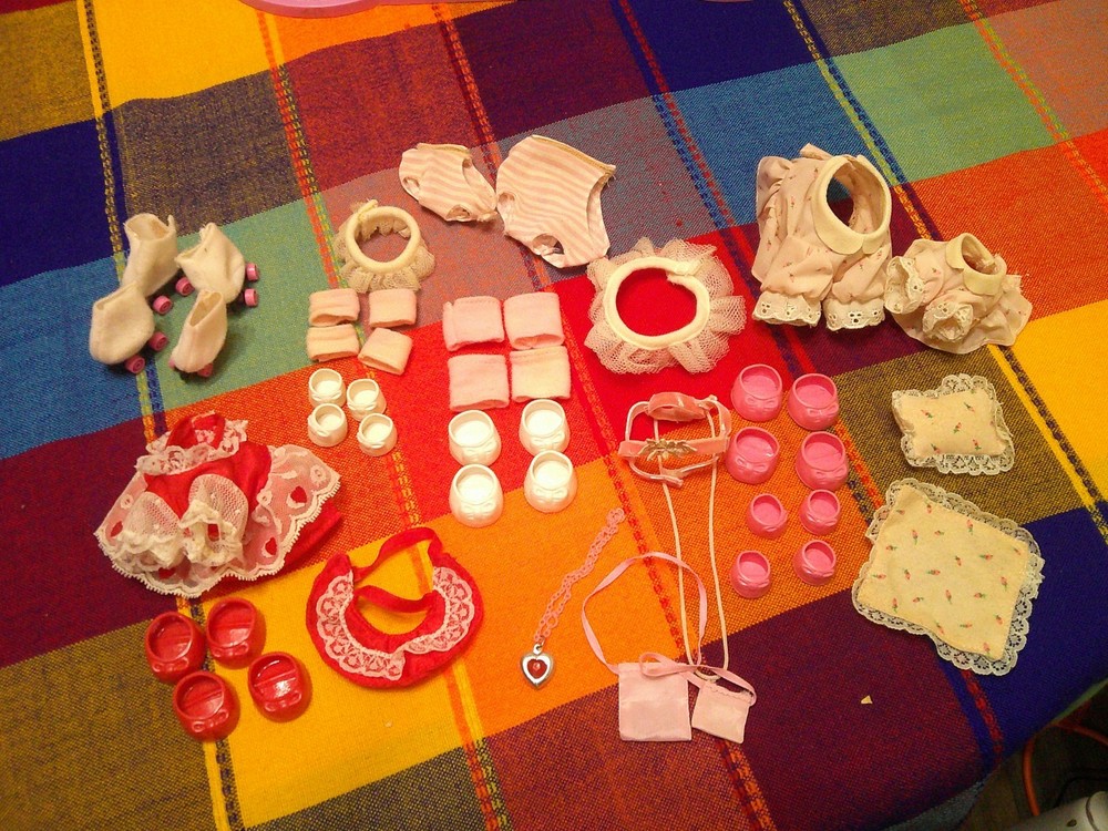 Vtg My Little Pony MLP Clothing & Accessories W/Rare Candy Heart Necklace 46 Pcs