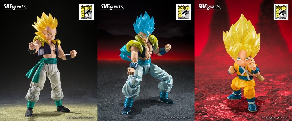 SDCC 2026 Bandai S.H.Figuarts Dragon Ball Exclusive Set of 3 Gogeta Gotenks Goku