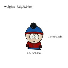 7Pcs/Set Cartoon TV Movie Cartman Figure Badges – Cute Lapel Pins for Backpacks