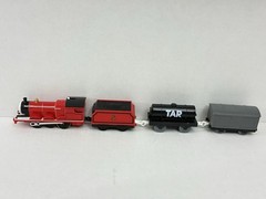 Tomy Thomas Plarail James with Tar Tanker and Troublesome Truck