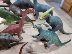 Vintage Lot Imperial Larami Hong Kong China Large Dinosaurs Toys 1985- 2000
