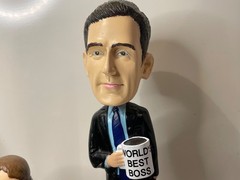 The Office Custom Michael Scott Dwight Bobble Lot, Dundee Award Rabid Wrist Band