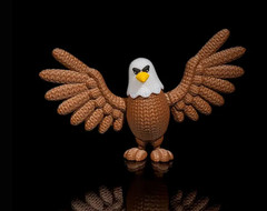 3D Printed Eagle Figurine – Handcrafted Bald Eagle Statue with Spread Wings