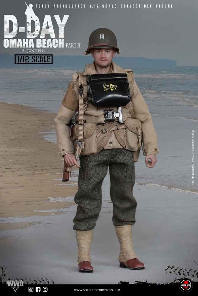 Soldier Story D-DAY WWII US 2nd Ranger Battalion Captain Miller 1/12 Figure