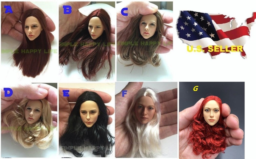 KUMIK 1/6 Woman hair wig 2.5 Multi color for 12″ female head sculpt ❶USA❶
