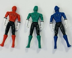 Power Rangers Samurai Blue Red & Green Rangers Action Figures 2011