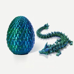 Easter Gift 3D Printed Dragon w/Egg Crystal Dragon Fidget Toys Full Articulated
