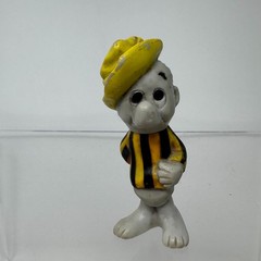 Walt Kelly Pogo Possum Figure Black Yellow Stripes Shirt Vinyl Vintage DAMAGED
