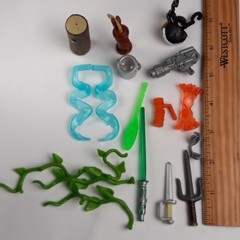 Mixed Lot Unidentified Toy Accessories Weapons Miscellaneous Small Junk
