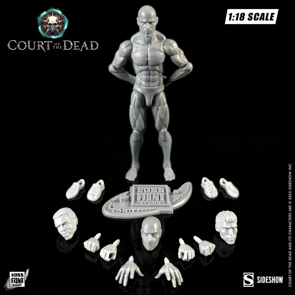 Blank Ash Male 1:18 Scale Boss Fight Studio Action Figure 3 3/4″ For Customs
