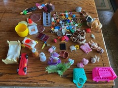 Vintage Mixed Lot Of Toys From Toy Box 1980’s+Shopkins*Ken Head*Playmobile*Pony