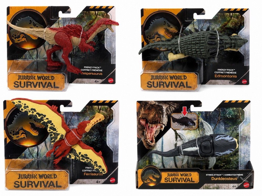 Jurassic World Survival Dinosaur Figure Lot 4 Mattel New Sealed Vespersaurus