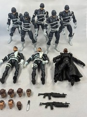 Marvel Legends Shield Agent Nick Fury TRU Exclusive Army Builder lot of 8