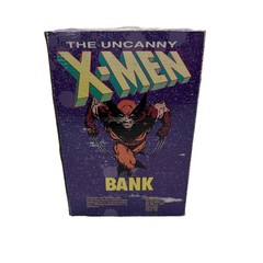 Vintage 1992 Marvel X-Men Uncanny Wolverine Coin Bank Piggy Bank RARE COLOR