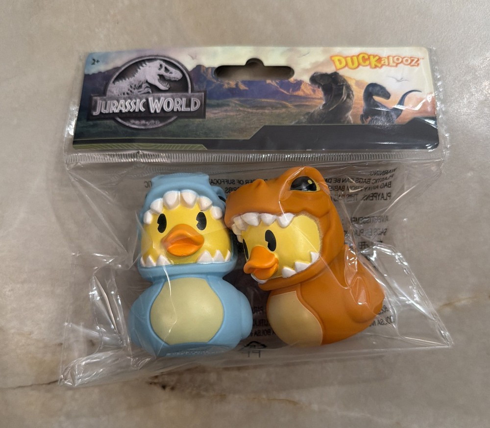 Universal Studios Rubber Duck Set Jurassic Park Dino’s NEW