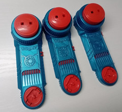 3 Akedo Ultimate Arcade Warriors Red/Blue Controller Base Button Bash Battle