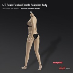 1:6 Flexible Body Suntan Large Bust Female Figure +Gal Gadot Wonder Girl Head