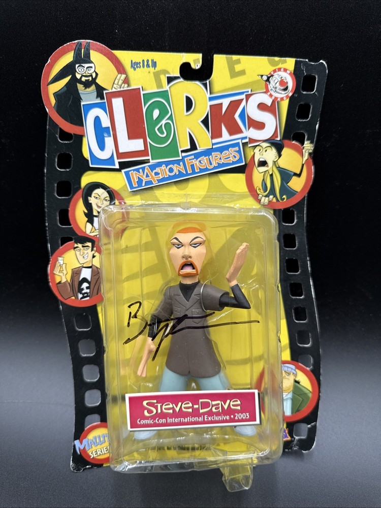 CLERKS INACTION FIGURES STEVE-DAVE AUTOGRAPHED COMIC-CON EXCLUSIVE 2003