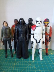 Hasbro Star Wars 12 Inch Action Figures Lot Rey Kylo Ren Finn Stormtrooper Poe