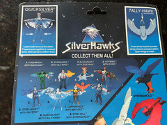 1986 Kenner Silver Hawks Quicksilver & Tally-Hawk Card Back Only