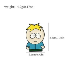 7Pcs/Set Cartoon TV Movie Cartman Figure Badges – Cute Lapel Pins for Backpacks